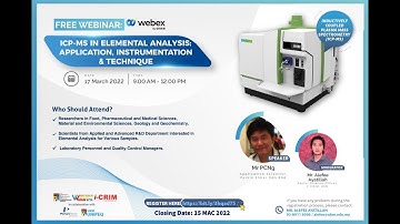 Webinar on ICP-MS in Elemental Analysis Application, Instrumentation and Technique | Part 3