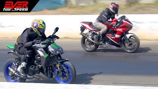 Kawasaki Z1000 🆚 Yamaha R6 🔥 5 Races Duel 🔥 DRAG RACING | Bike Duel