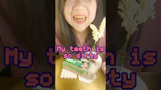 My teeth looks dirty?! Green tea bamboo toothbrush #carasikatgigi #doktergigi #gigisehat