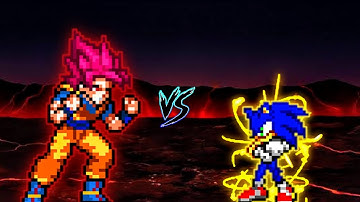 Goku LB V6 OP (all form) VS Sonic Chaos OP (all form) in Jump Force Mugen