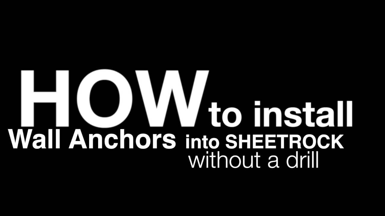 Installing Wall Anchors With No Drill - YouTube