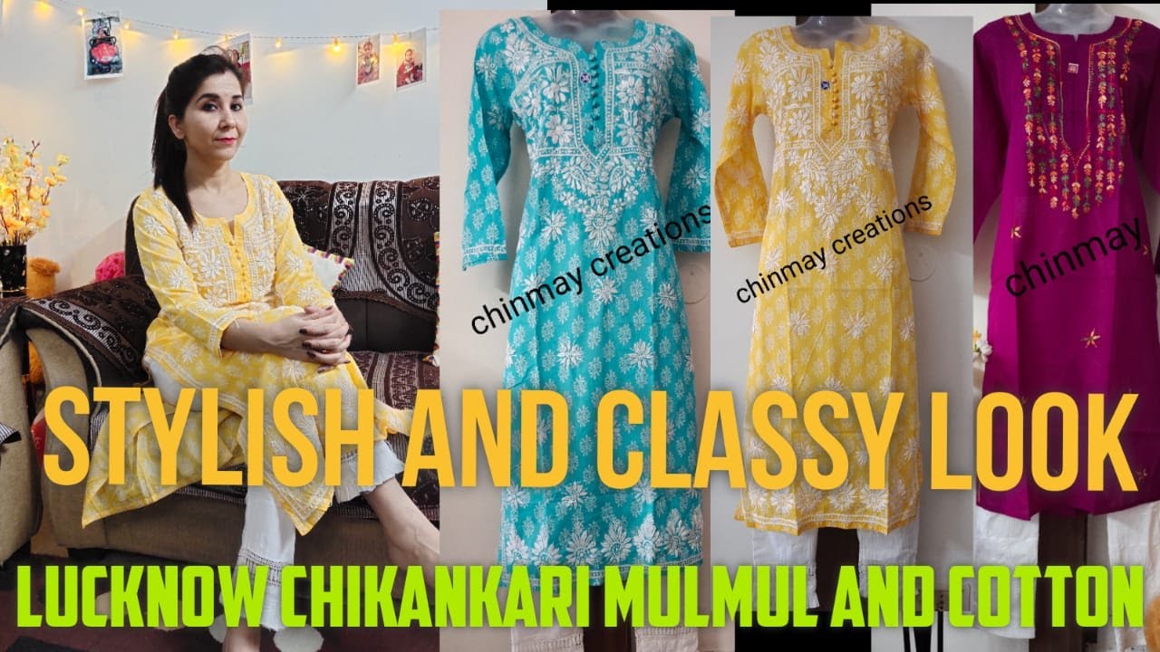 Women Handmade Mulmul Cotton Chikankari Kurta Palazzo Set Ethnic Wear Lucknowi  Chikan Dress/ Mulmul Printed Set / Ethnic Wear Dress - Etsy