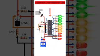 Temperature Level Indicator with LEDs Using LM3915 | NTC Temperature Sensor Circuit🌡️