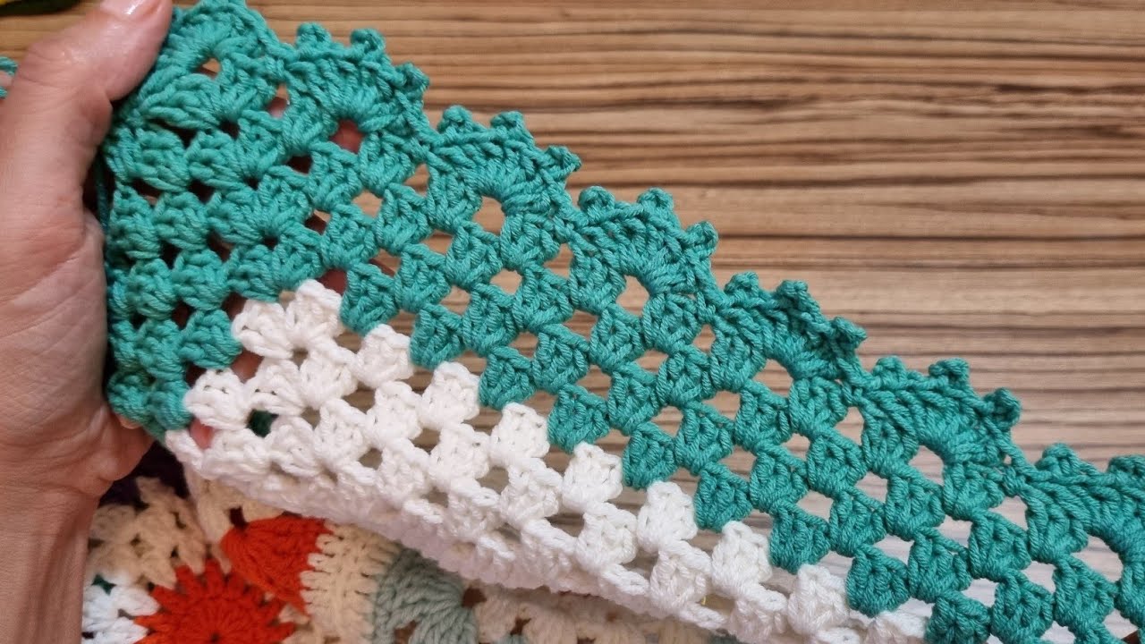 Örgü Battaniye / Örtü Kenari Yelpaze Modeli Yapımı