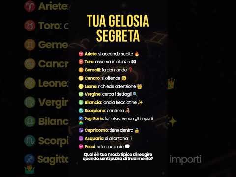 Video Come esprimono la gelosia i segni zodiacali?