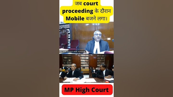 lesson for young lawyer. Always switch off your phone during Court proceeding  MP High Court
