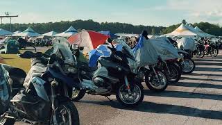 BMW MOA Rally Bikes and Tents in the field
