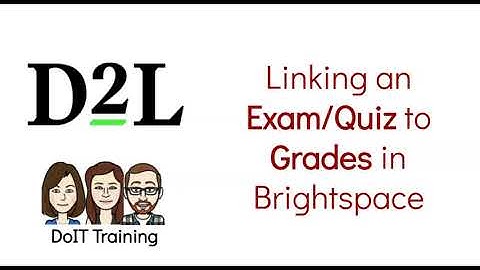 Linking an Exam/Quiz to Grades in Brightspace