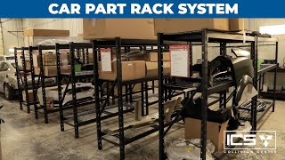 Explaining Our Rack System for Parts That Helps Us Keep Parts Organized for When Technician is Ready