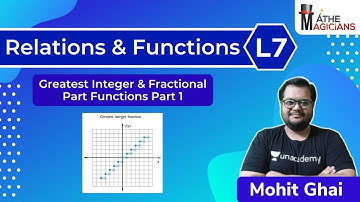 JEE Maths: Relations and Functions L7 | Greatest Integer Functions | Mathemagicians | Mohit Ghai