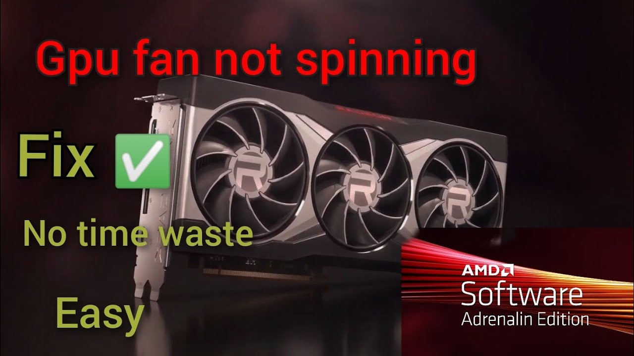 amd gpu fan not spinning problem fix 2022 YouTube