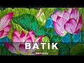 BATIK SILK PAINTING WITH JEAN-BAPTISTE - FINE ART -  LOTUS FLOWER