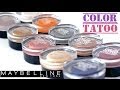 Maybelline Color Tattoo 10 colors Swatches