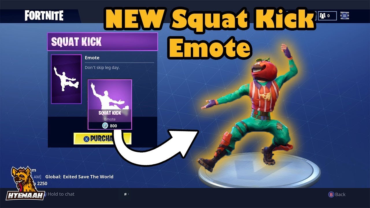 NEW SQUAT KICK EMOTE!!! Fortnite Battle Royale YouTube