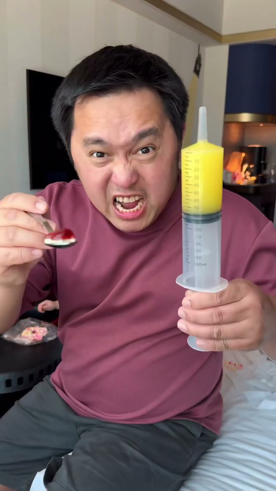 Dad pranks kid with injection ???✅?❤️??