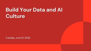 Build Your Data and AI Culture