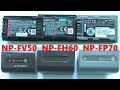 Совместимость аккумуляторов Sony NP-FV50 NP-FH60 NP-FP70