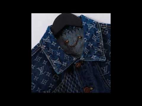 Louis Vuitton Mens Boyhood Monogram Fringe Denim Jacket #LVSS23