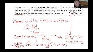 Investment Decision Rules  - Chapter 8 -  Sessions 11 and 12