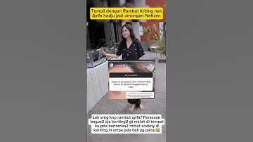 Rambut Kriting Syifa hadju jd omongan Netizen #syifahadju