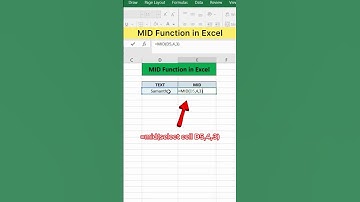 MID Function in Excel | Advanced Excel Formula #excel #excelformula #exceltips