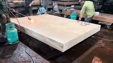 Tấn gỗ đinh hương đẹp nét căng từ lúc còn đang thô mộc vân chun vip