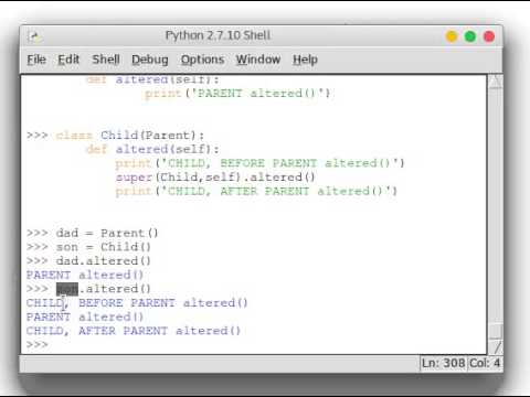 Python 86 البرمجة الكائنية super() class - YouTube