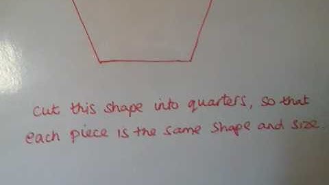 MATHS  ----Cut this shape into quarters of equal shape and size ( Homeschooling UK )