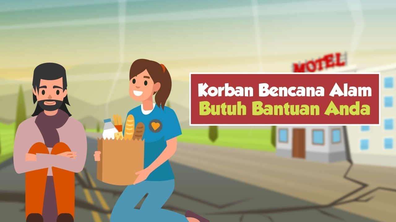 Motion Grafis Korban Bencana Alam Butuh Bantuan Anda Youtube