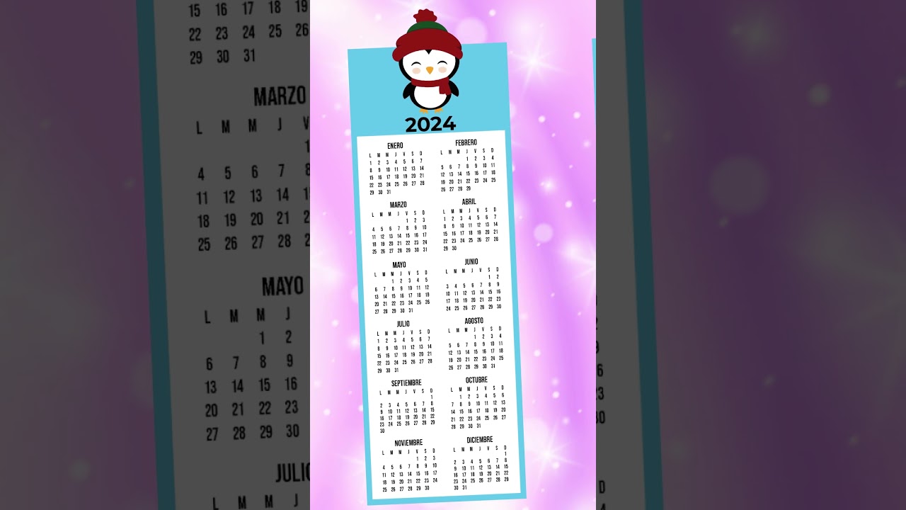 Modelos de calendarios kawaii 2024 #kawaii #modelos #calendario #2024