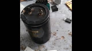 Massive capacitor discharge explosion