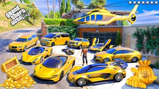 GTA 5  Stealing Billionaire Golden SuperCars with Franklin! (Real Life Cars #91)