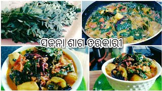 ଅତି ସୁଆଦିଆ ପରିବା ,ବେସର ଦିଆ ସଜନା ଶାଗ ତରକାରୀ|| Drumstick leaves and vegetables curry||