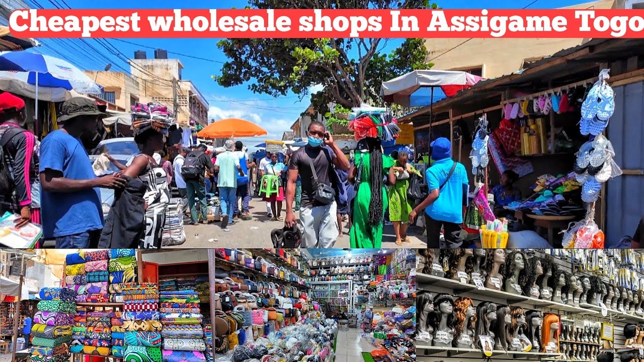 I discovered the cheapest wholesale hair, Ankara, bags and Readymade clothes shoes in Assigame Togo.
