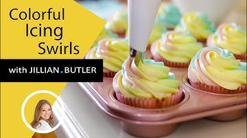 How to make multicoloured or rainbow icing swirls | Clean Easy Technique!