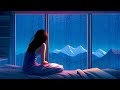 Relaxing music for stress relief at nighttime with rain 🌧