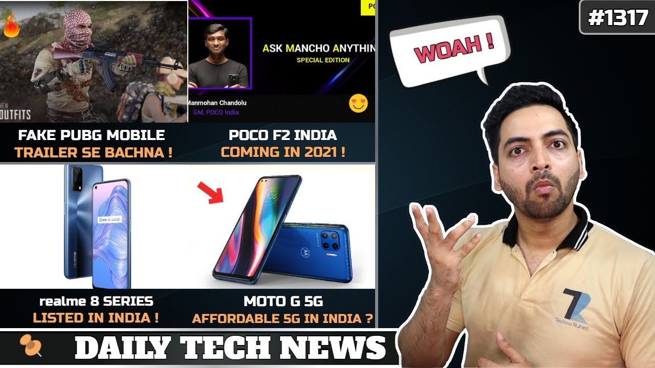 Fake PUBG Mobile India Trailer,POCO F2 India,realme 8 Series India,Free Netflix India,Moto G 5G#1317
