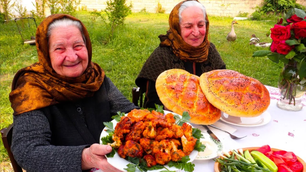 PİDE və Qovrulmuş GÜLKƏLƏMİ Resepti,Qarabağ KÜFTƏSİ-PIDE and Roasted CAULIFLOWER, Karabakh MEATBALL