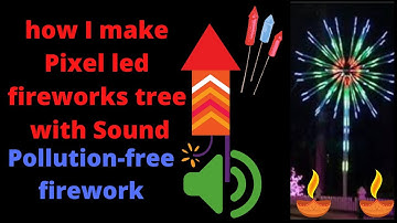 Pixel led fireworks tree installation and wiring for Diwali