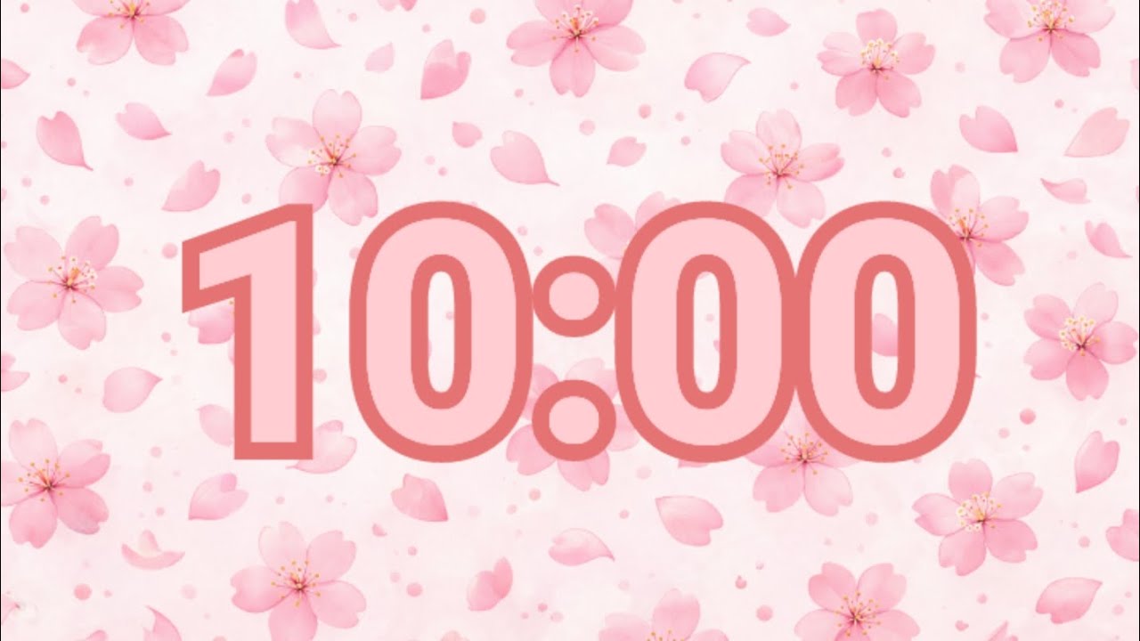 10-Minute Cherry Blossom Focus Timer | Calm Spring Countdown