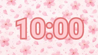 10-Minute Cherry Blossom Focus Timer | Calm Spring Countdown