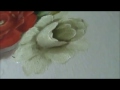 Rosa Branca - Pintura em tecido