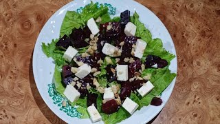 Салат со свёклой и орехами. Полезный ПП салат со свёклой. Греческий салат.