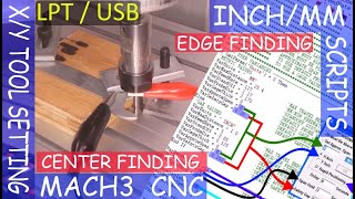 Cnc Mach3 Automated Tool Setting Edgecenter Finding Xy Includes Inchmm Scripts