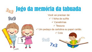 Jogos da Memória Com Tabuadas de Multiplicação.