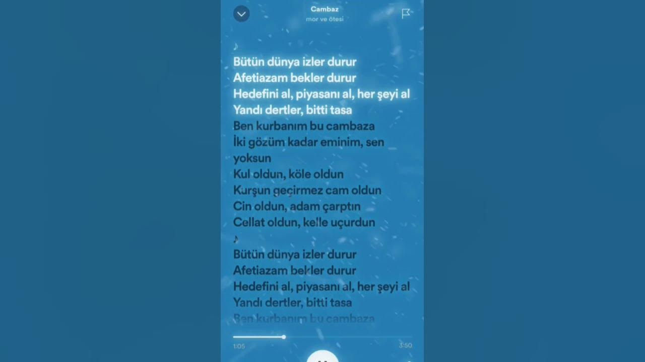 Mor ve ötesi-Cambaz lyrics #fypシ #lyricvideo #music #keşfet #keşfetbeniöneçıkar #morveötesi