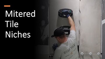 Mitered Tiled Niche Install with 24x48 porcelain tile