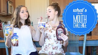 'What's in My Mouth' Challenge | Brooklyn and Bailey