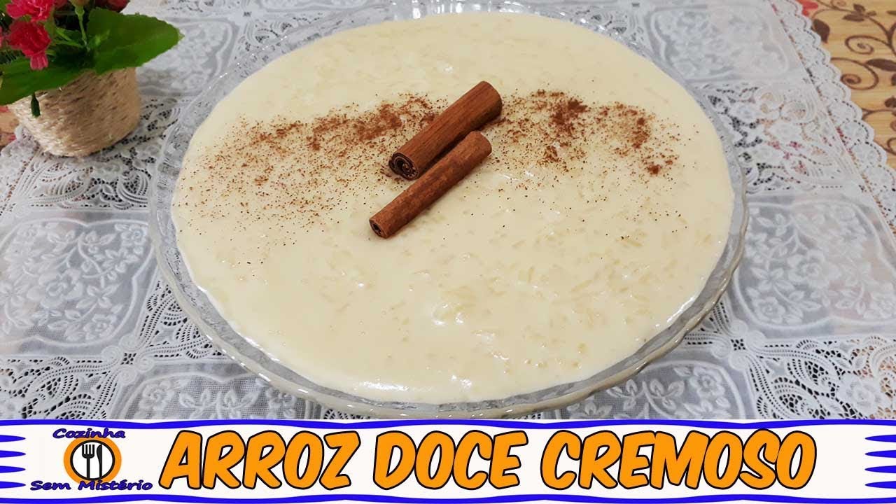 ARROZ DOCE CREMOSO RECEITA FÁCIL E RÁPIDA