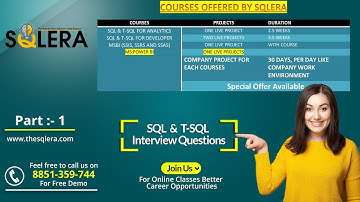 SQL & T-SQL INTERVIEW QUESTIONS